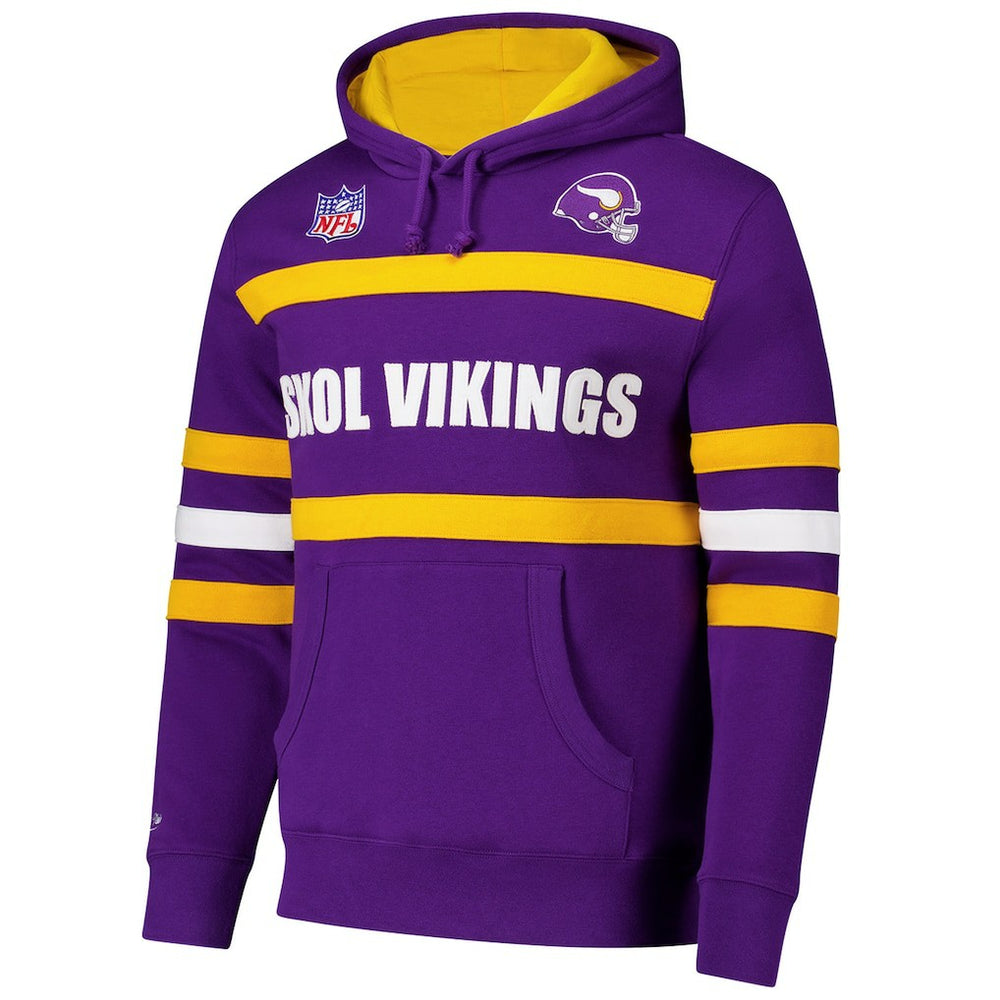 NFL Minnesota Vikings Vintage Logo Head Coach Fleece Pullover Hoodie