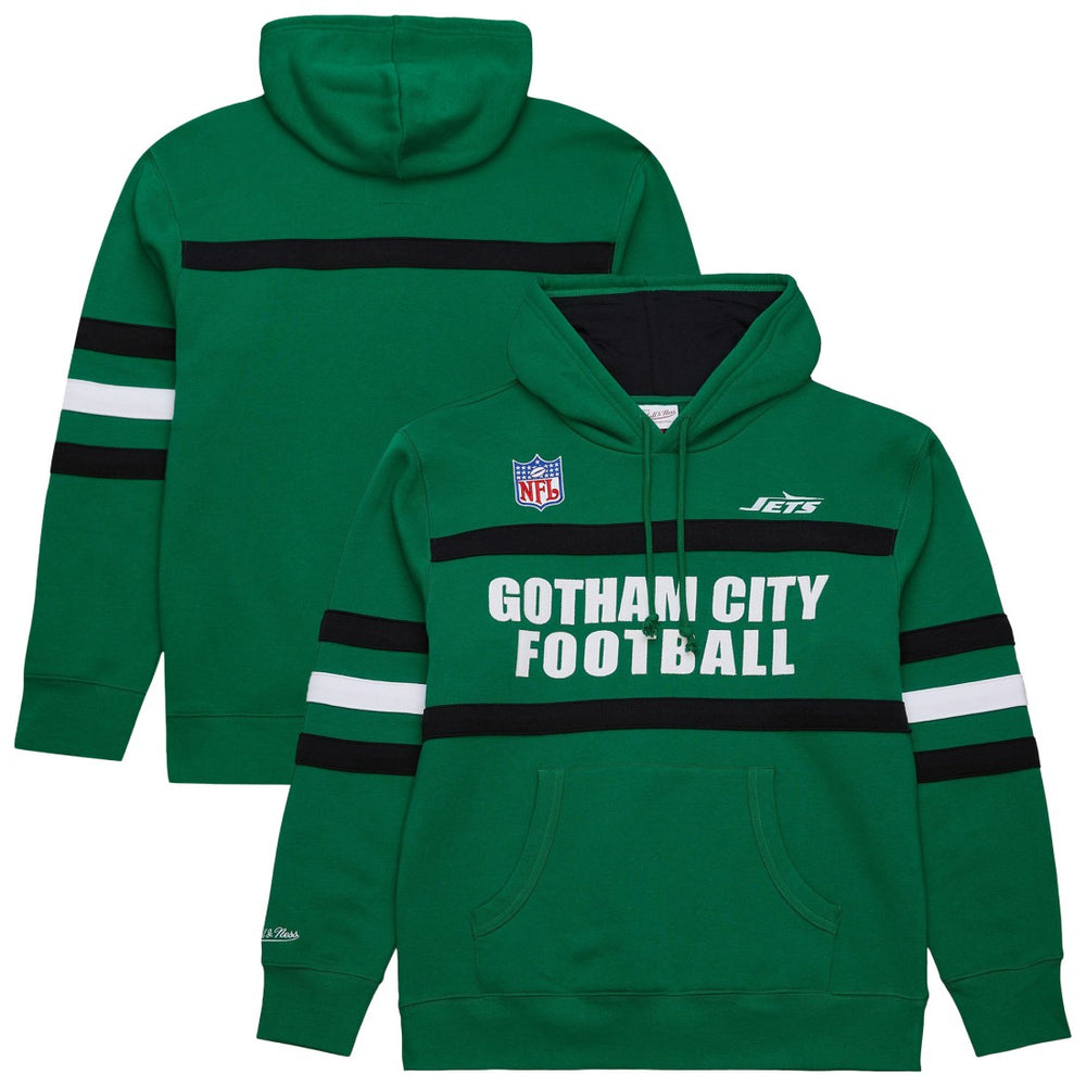 NFL New York Jets Vintage Logo Head Coach Fleece Pullover Hoodie