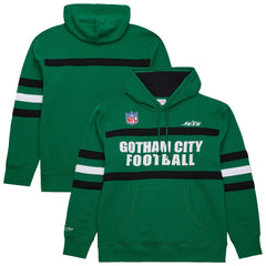NFL New York Jets Vintage Logo Head Coach Fleece Pullover Hoodie