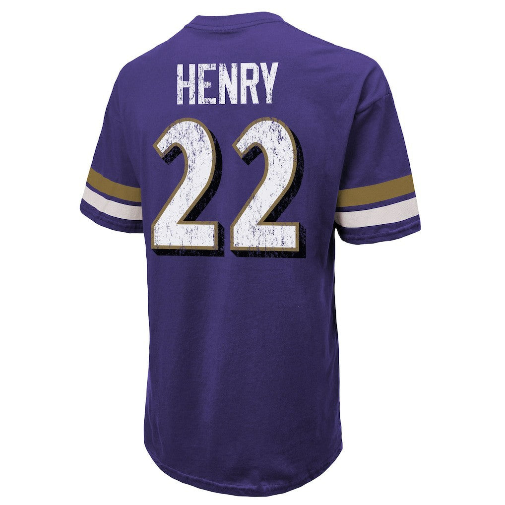 NFL Baltimore Ravens Derrick Henry  Majestic Threads Name & Number Oversized T-Shirt