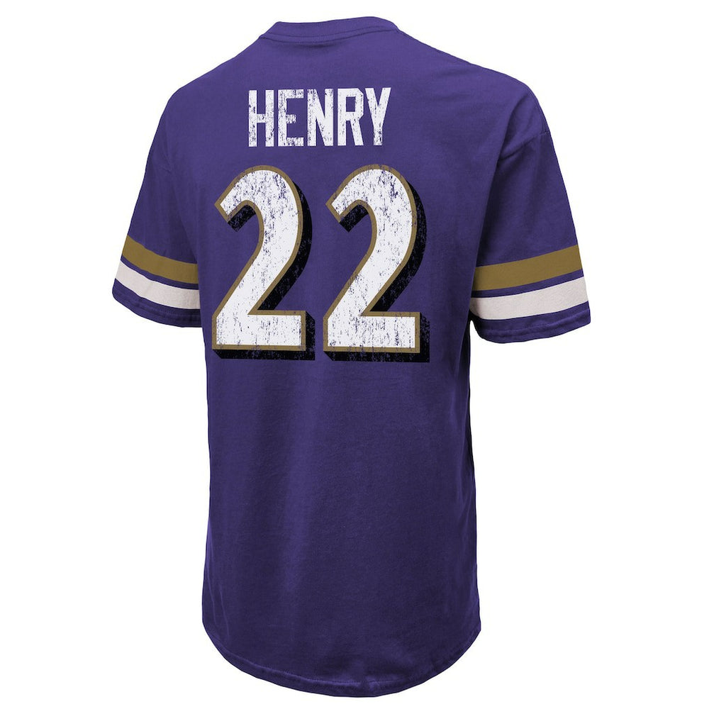 NFL Baltimore Ravens Derrick Henry  Majestic Threads Name & Number Oversized T-Shirt