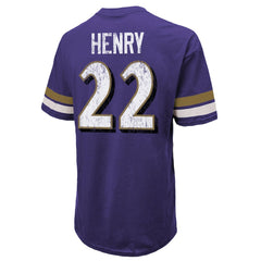 NFL Baltimore Ravens Derrick Henry  Majestic Threads Name & Number Oversized T-Shirt