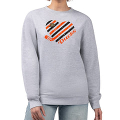Anaheim Ducks G-III 4Her by Carl Banks Women's Heart Graphic Pullover Sweatshirt