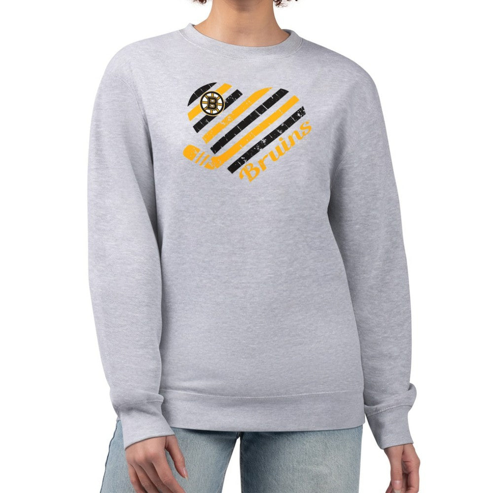 Boston Bruins G-III 4Her by Carl Banks Women's Heart Graphic Pullover Sweatshirt