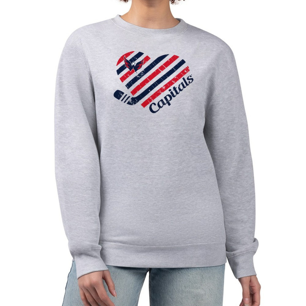 Washington Capitals G-III 4Her by Carl Banks Women's Heart Graphic Pullover Sweatshirt