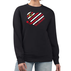Chicago Blackhawks G-III 4Her by Carl Banks Women's Heart Graphic Pullover Sweatshirt