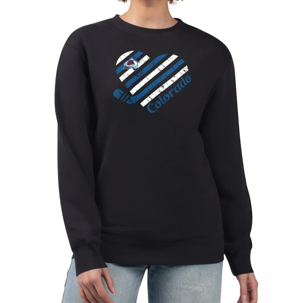 Colorado Avalanche G-III 4Her by Carl Banks Women's Heart Graphic Pullover Sweatshirt