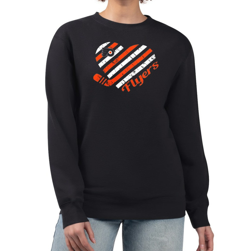 Philadelphia Flyers G-III 4Her by Carl Banks Women's Heart Graphic Pullover Sweatshirt