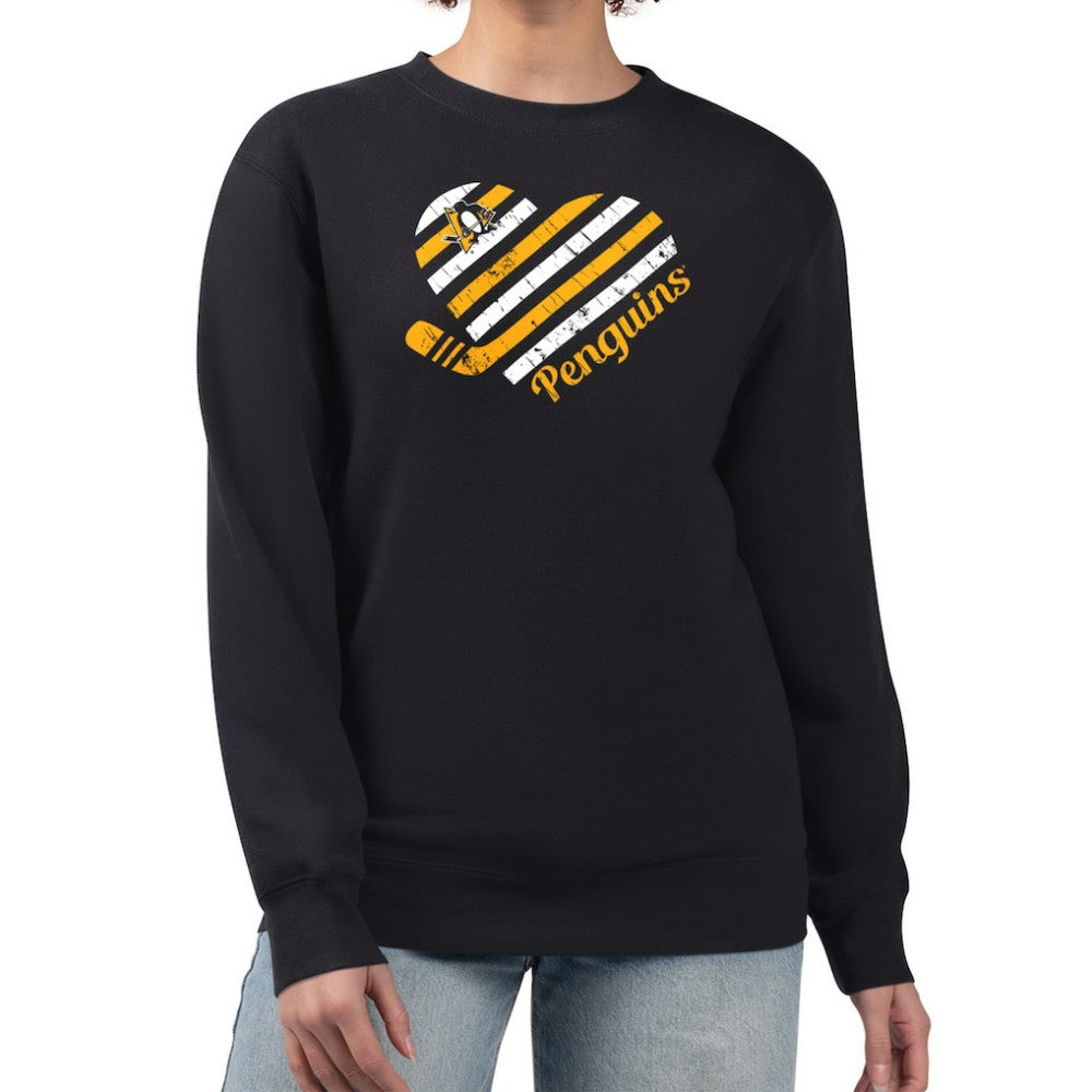 Pittsburgh Penguins G-III 4Her by Carl Banks Women's Heart Graphic Pullover Sweatshirt