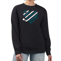 San Jose Sharks G-III 4Her by Carl Banks Women's Heart Graphic Pullover Sweatshirt