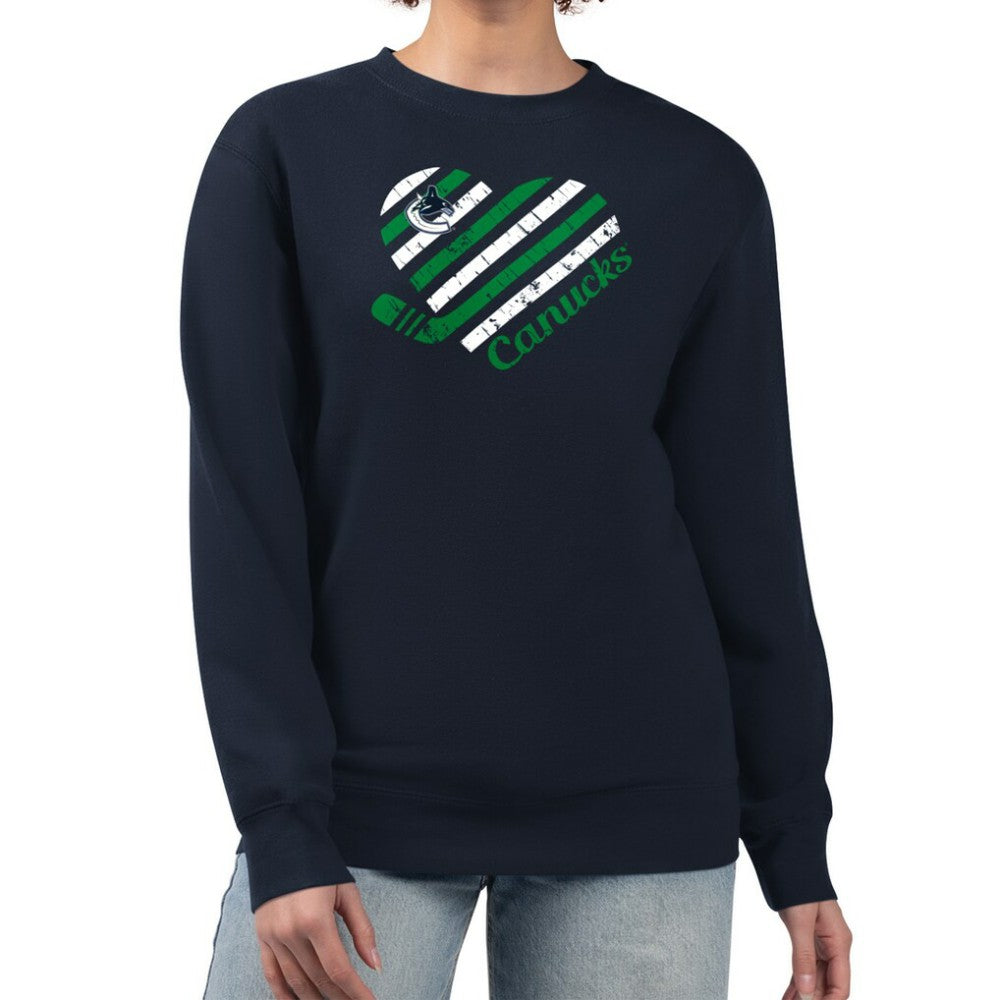 Vancouver Canucks G-III 4Her by Carl Banks Women's Heart Graphic Pullover Sweatshirt