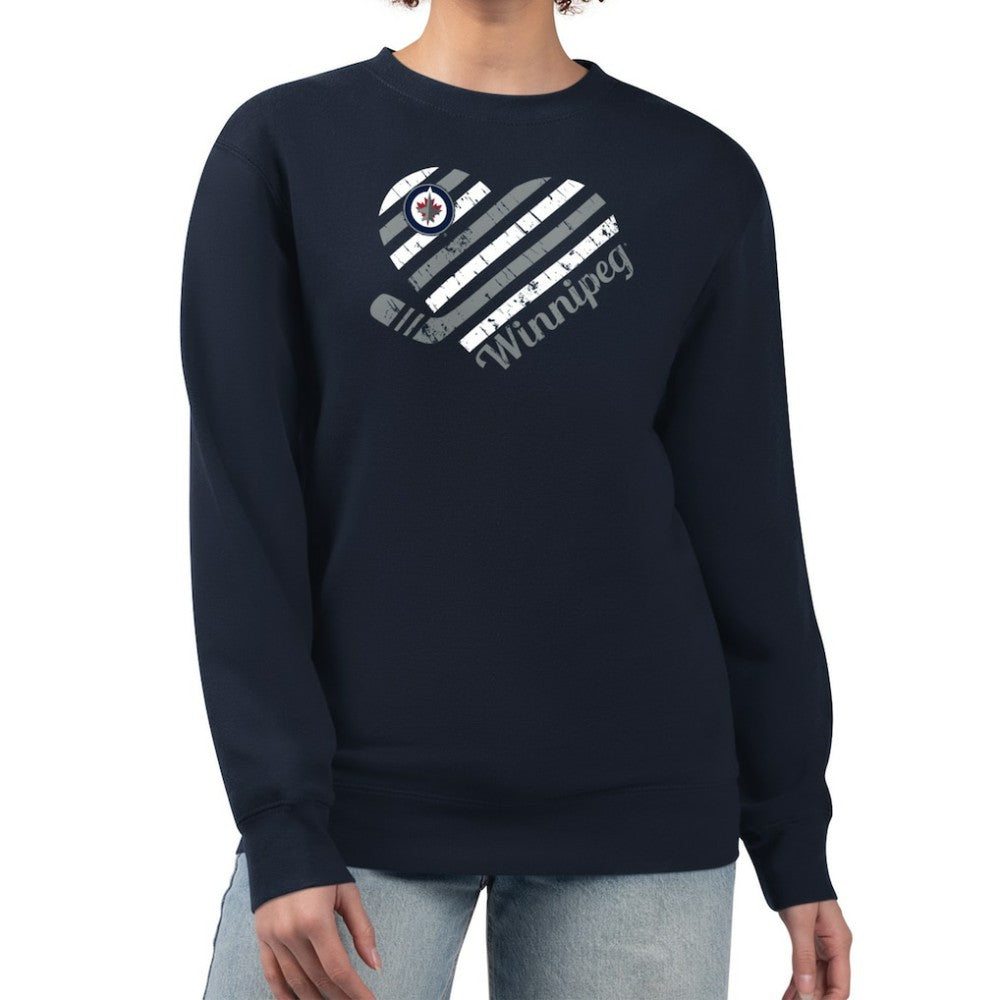 Winnipeg Jets G-III 4Her by Carl Banks Women's Heart Graphic Pullover Sweatshirt