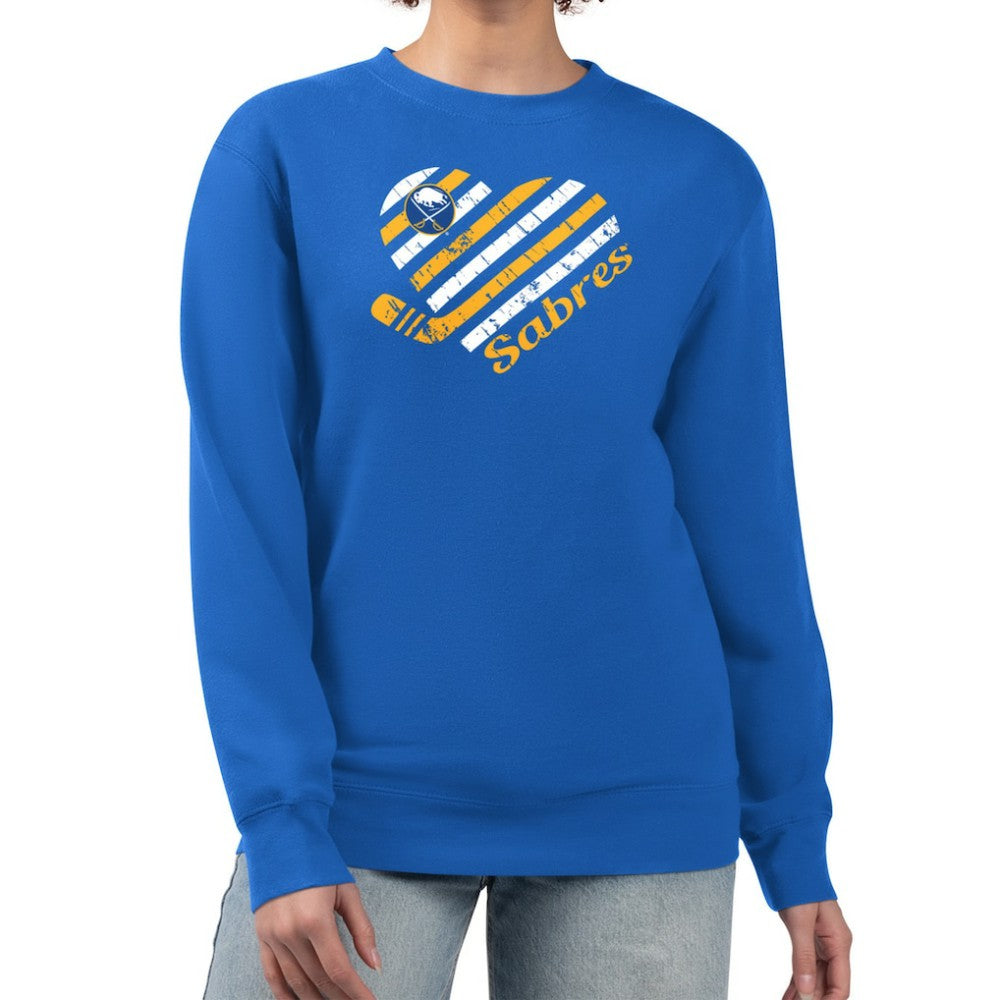 Buffalo Sabres G-III 4Her by Carl Banks Women's Heart Graphic Pullover Sweatshirt