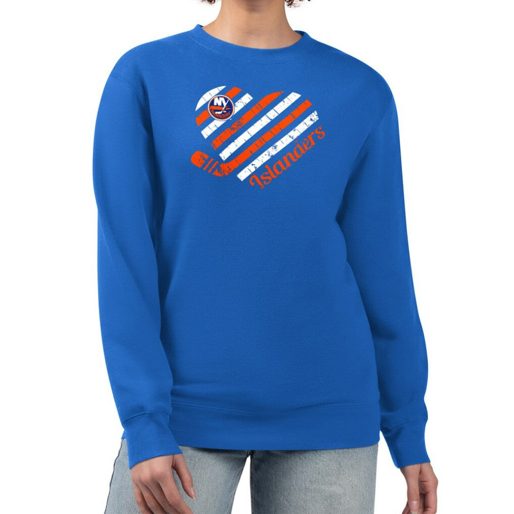 New York Islanders G-III 4Her by Carl Banks Women's Heart Graphic Pullover Sweatshirt