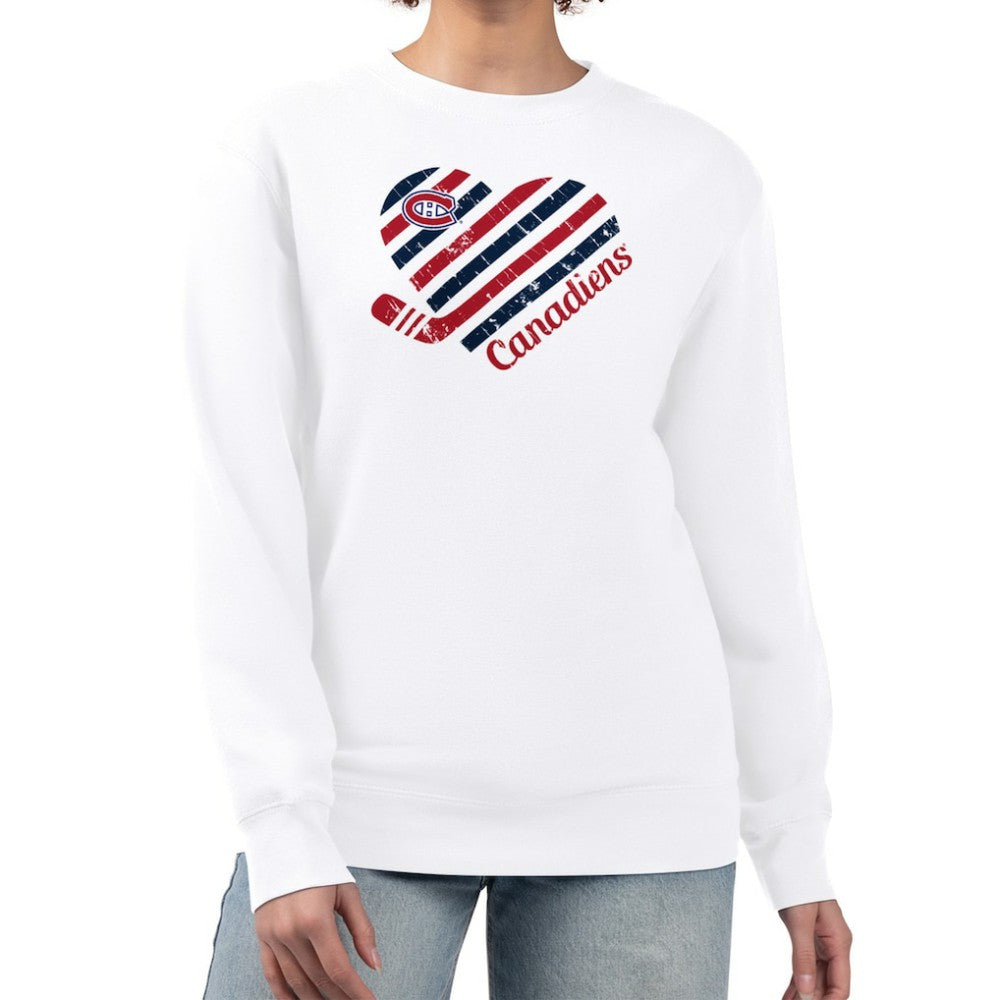 Montreal Canadiens G-III 4Her by Carl Banks Women's Heart Graphic Pullover Sweatshirt