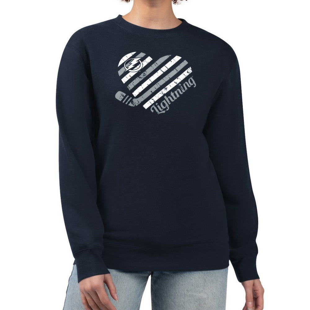 Tampa Bay Lightning G-III 4Her by Carl Banks Women's Heart Graphic Pullover Sweatshirt
