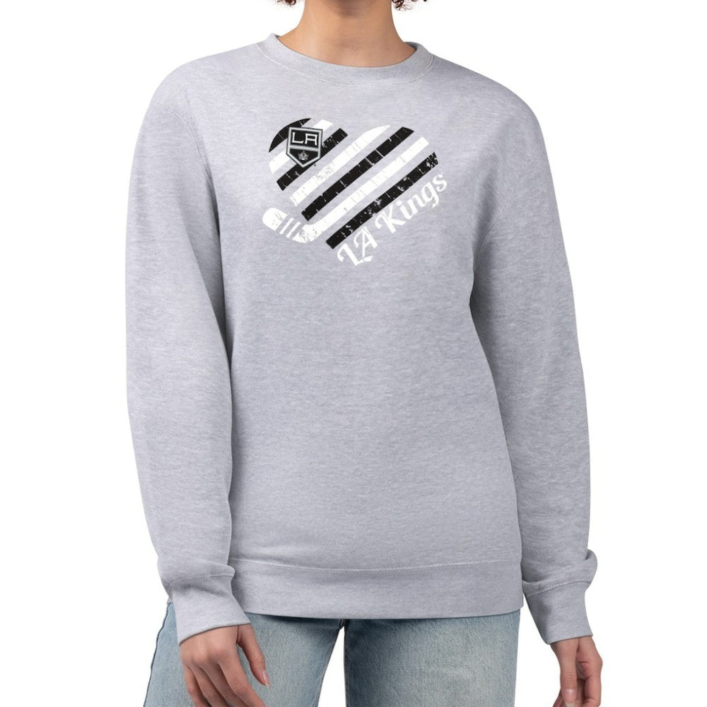 Los Angeles Kings G-III 4Her by Carl Banks Women's Heart Graphic Pullover Sweatshirt