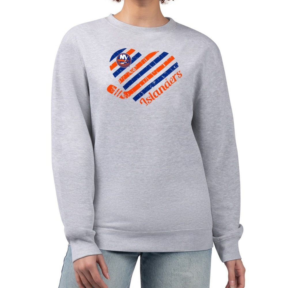 New York Islanders G-III 4Her by Carl Banks Women's Heart Graphic Pullover Sweatshirt