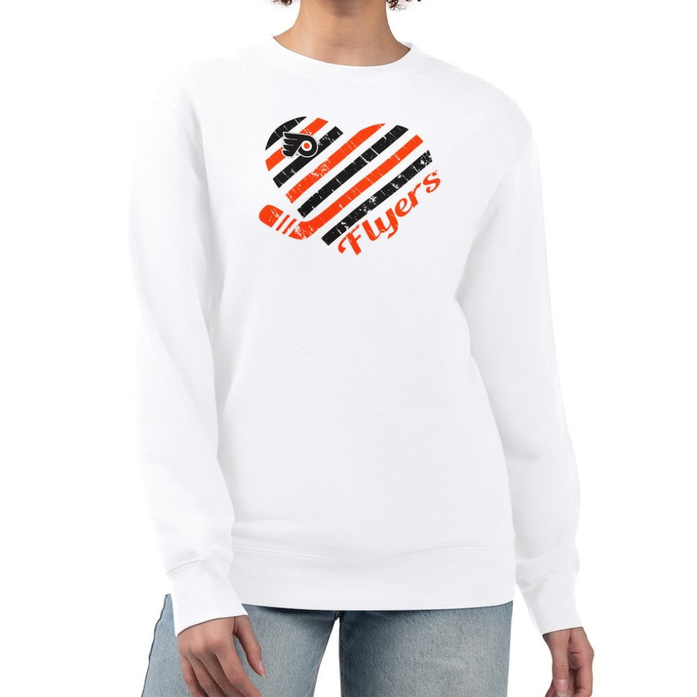 Philadelphia Flyers G-III 4Her by Carl Banks Women's Heart Graphic Pullover Sweatshirt