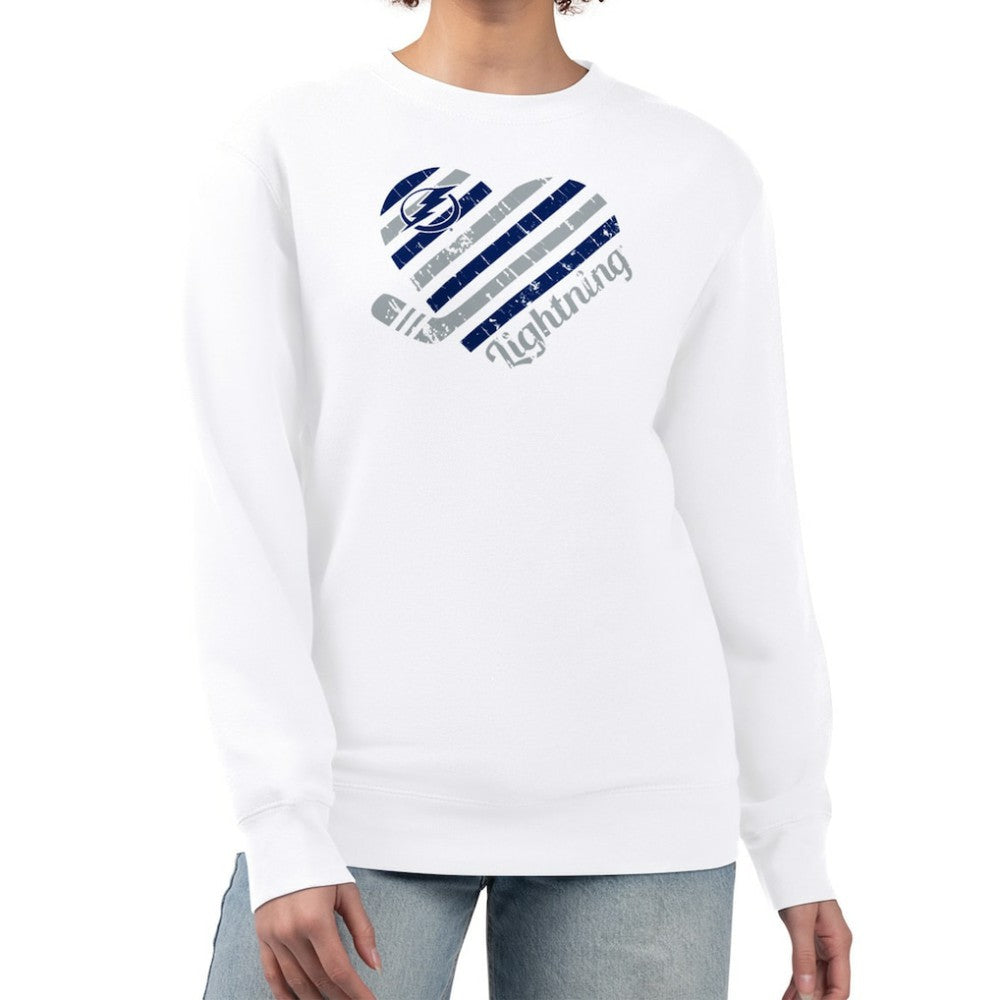 Tampa Bay Lightning G-III 4Her by Carl Banks Women's Heart Graphic Pullover Sweatshirt