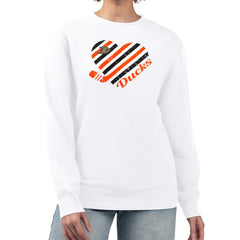 Anaheim Ducks G-III 4Her by Carl Banks Women's Heart Graphic Pullover Sweatshirt