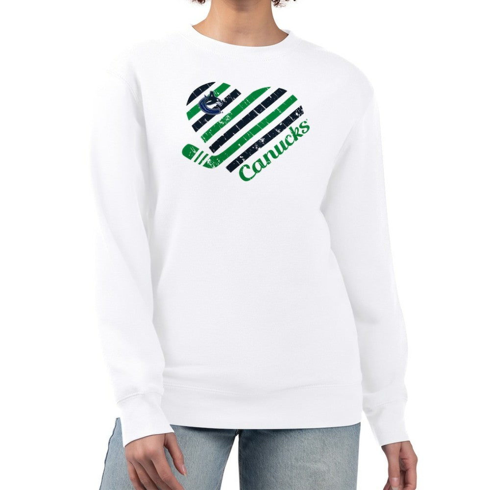 Vancouver Canucks G-III 4Her by Carl Banks Women's Heart Graphic Pullover Sweatshirt