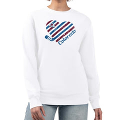 Colorado Avalanche G-III 4Her by Carl Banks Women's Heart Graphic Pullover Sweatshirt