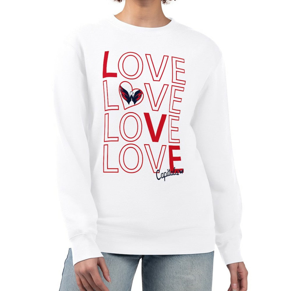 Washington Capitals G-III 4Her by Carl Banks Women's Lots Of Love Team Logo Graphic Pullover Sweatshirt