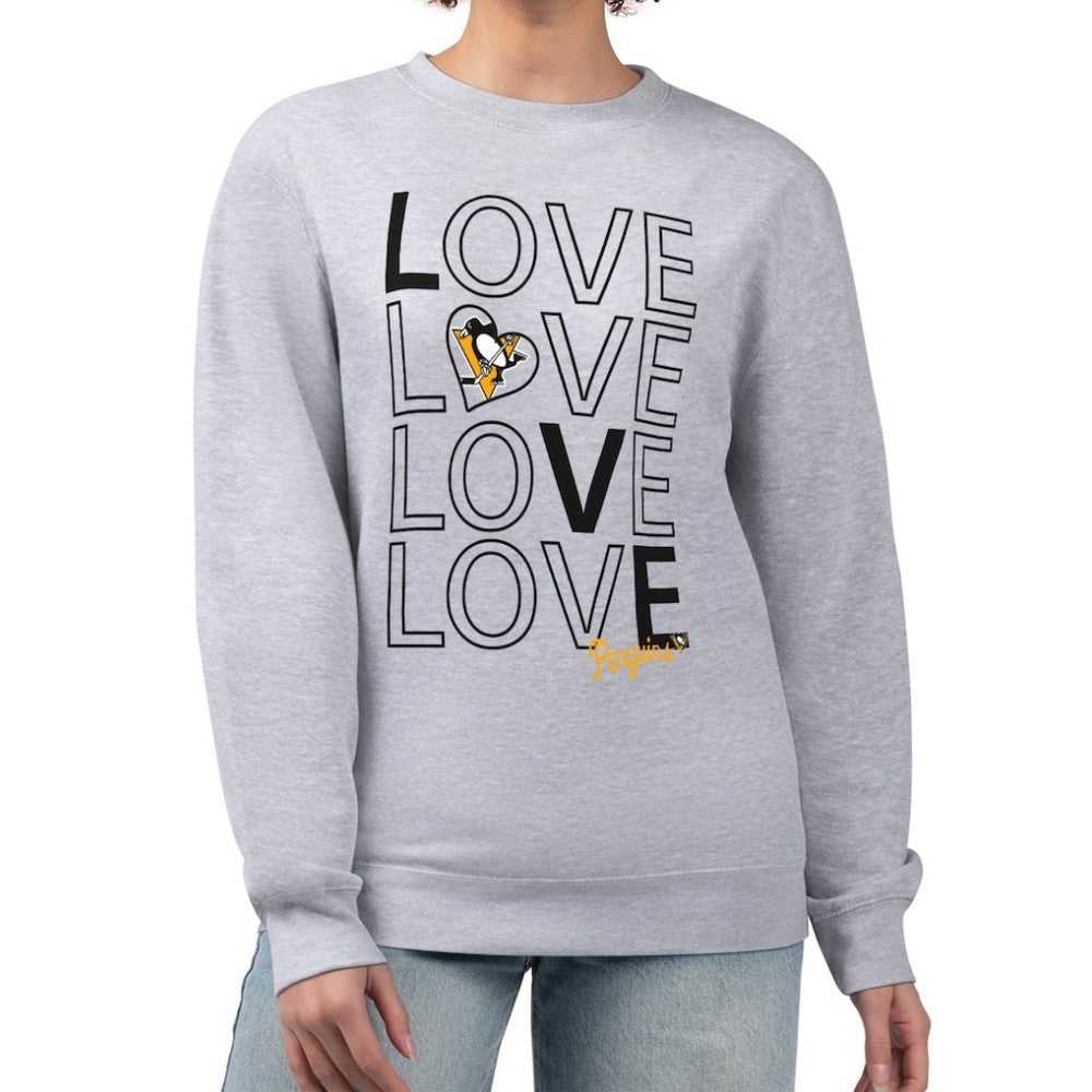 Pittsburgh Penguins G-III 4Her by Carl Banks Women's Lots Of Love Team Logo Graphic Pullover Sweatshirt