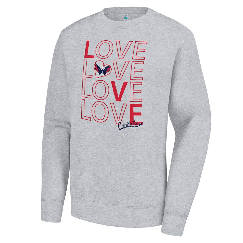 Washington Capitals G-III 4Her by Carl Banks Women's Lots Of Love Team Logo Graphic Pullover Sweatshirt