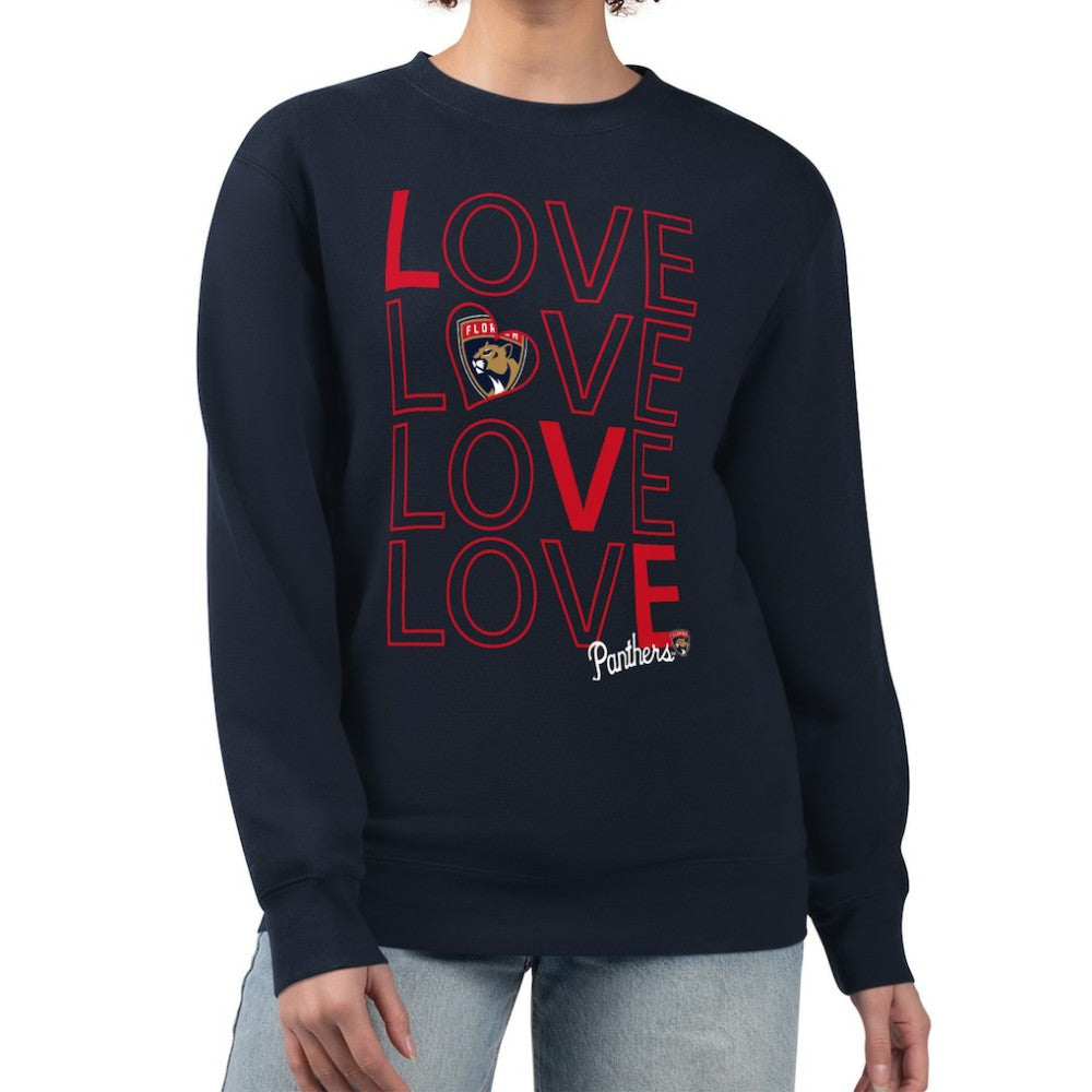 Florida Panthers G-III 4Her by Carl Banks Women's Lots Of Love Team Logo Graphic Pullover Sweatshirt