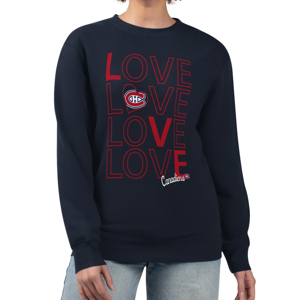 Montreal Canadiens G-III 4Her by Carl Banks Women's Lots Of Love Team Logo Graphic Pullover Sweatshirt