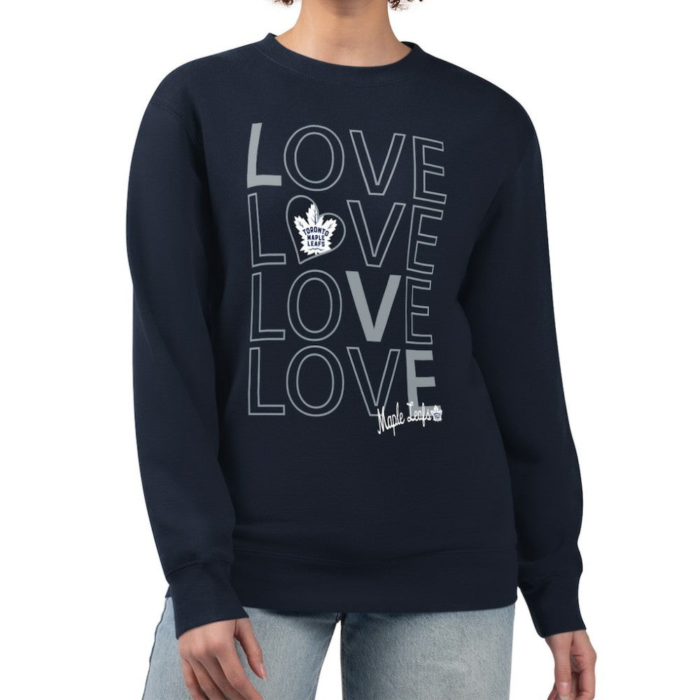 Toronto Maple Leafs G-III 4Her by Carl Banks Women's Lots Of Love Team Logo Graphic Pullover Sweatshirt