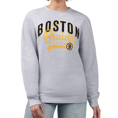 Boston Bruins G-III 4Her by Carl Banks Women's Filigree Team Graphic Fleece Pullover Sweatshirt