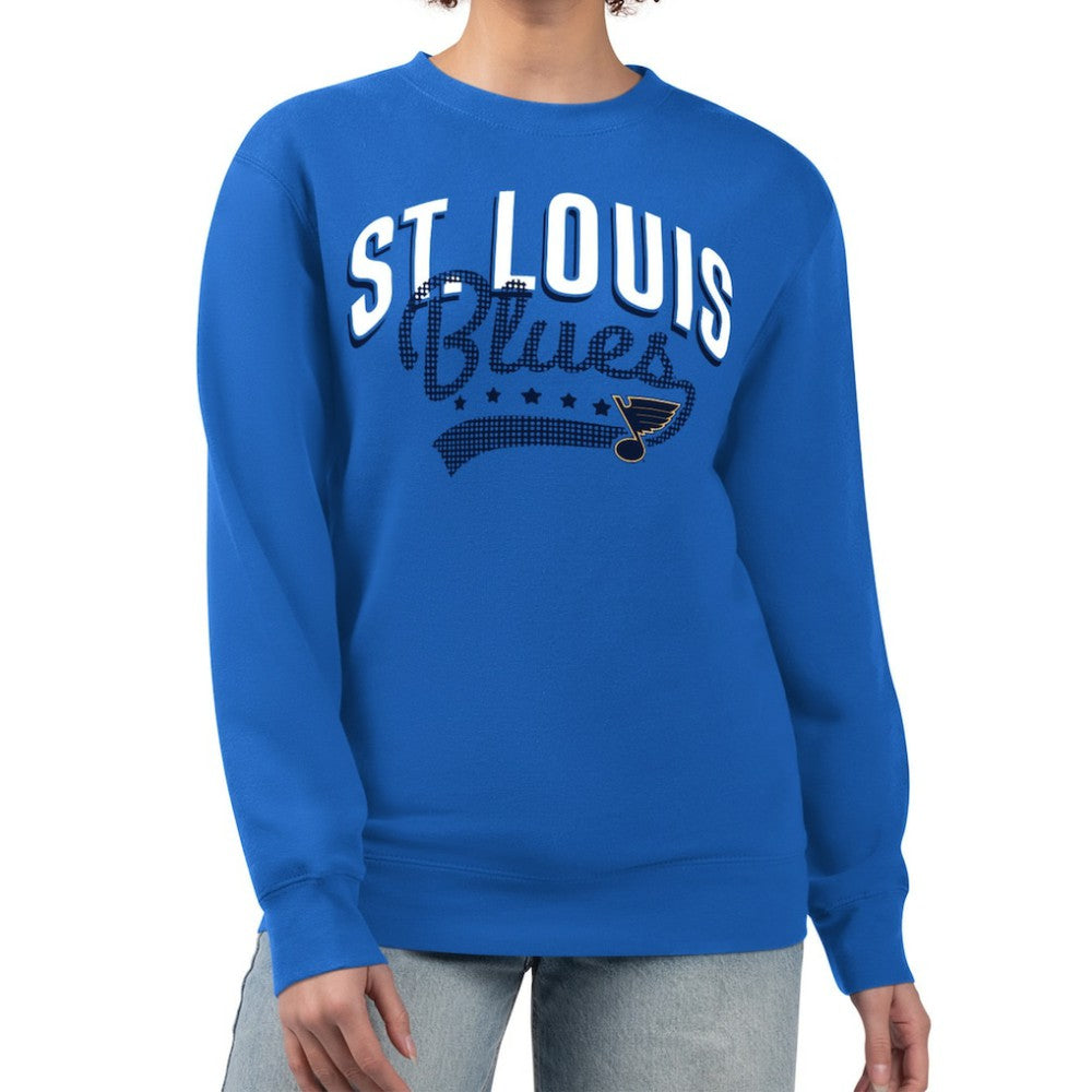 St. Louis Blues G-III 4Her by Carl Banks Women's Filigree Team Graphic Fleece Pullover Sweatshirt