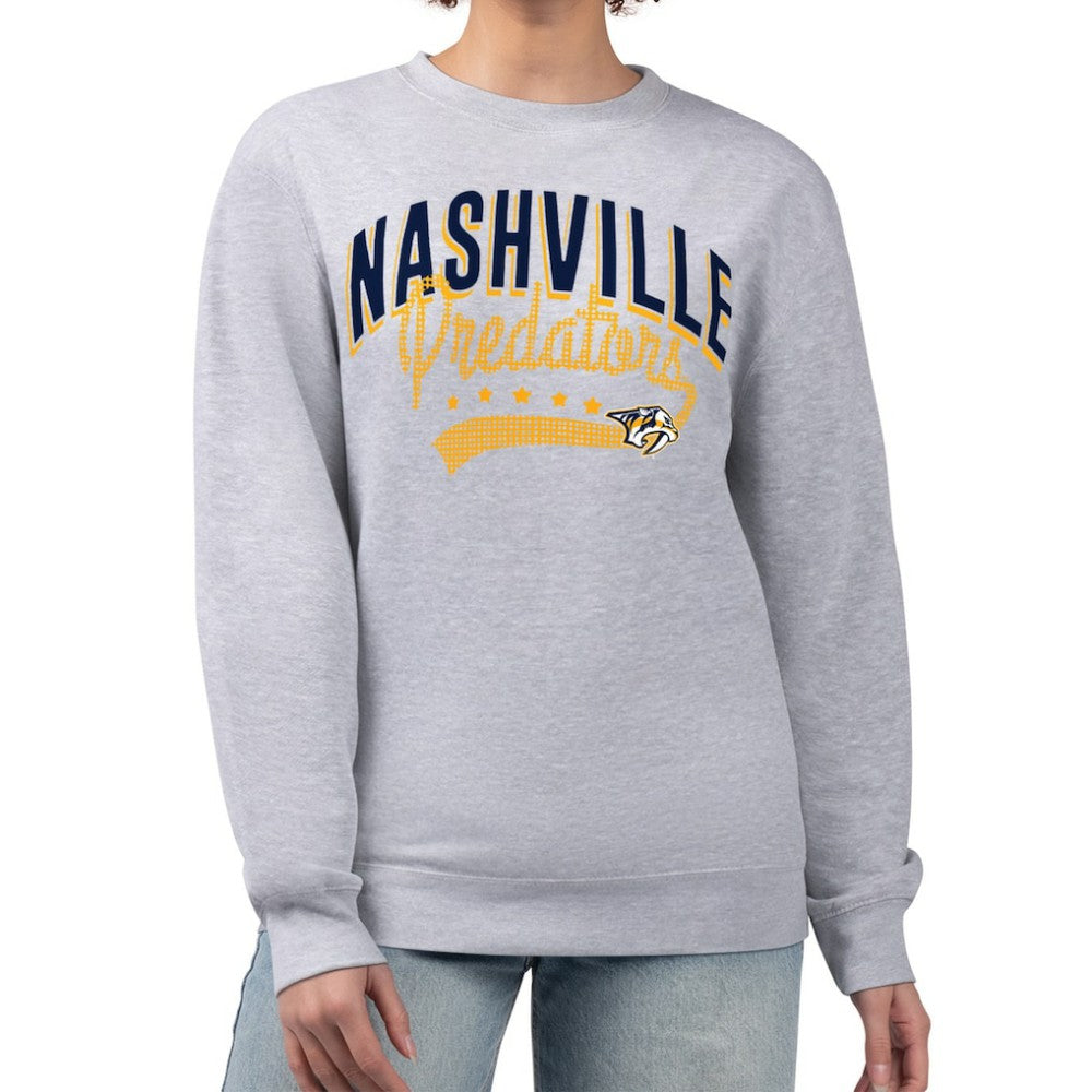 Nashville Predators G-III 4Her by Carl Banks Women's Filigree Team Graphic Fleece Pullover Sweatshirt