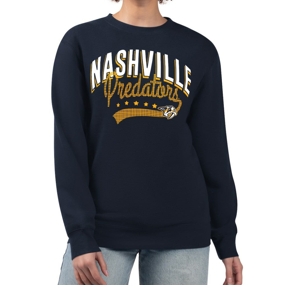 Nashville Predators G-III 4Her by Carl Banks Women's Filigree Team Graphic Fleece Pullover Sweatshirt