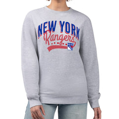 New York Rangers G-III 4Her by Carl Banks Women's Filigree Team Graphic Fleece Pullover Sweatshirt