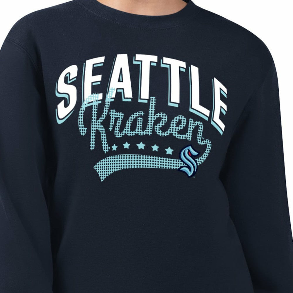 Seattle Kraken G-III 4Her by Carl Banks Women's Filigree Team Graphic Fleece Pullover Sweatshirt