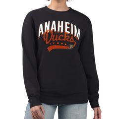 Anaheim Ducks G-III 4Her by Carl Banks Women's Filigree Team Graphic Fleece Pullover Sweatshirt