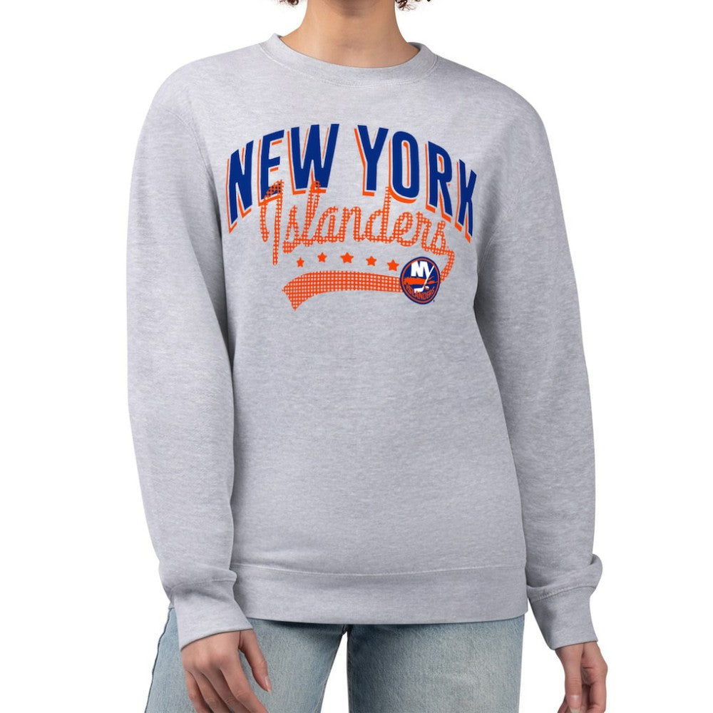 New York Islanders G-III 4Her by Carl Banks Women's Filigree Team Graphic Fleece Pullover Sweatshirt