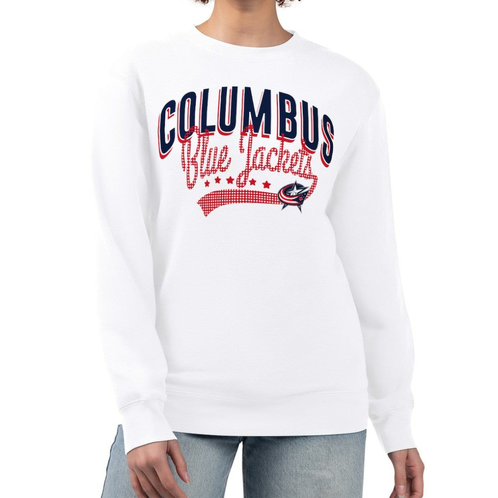 Columbus Blue Jackets G-III 4Her by Carl Banks Women's Filigree Team Graphic Fleece Pullover Sweatshirt