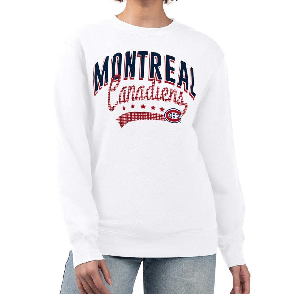 Montreal Canadiens G-III 4Her by Carl Banks Women's Filigree Team Graphic Fleece Pullover Sweatshirt