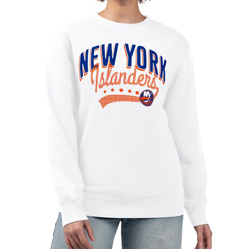 New York Islanders G-III 4Her by Carl Banks Women's Filigree Team Graphic Fleece Pullover Sweatshirt
