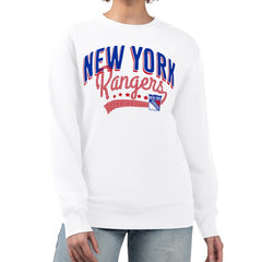 New York Rangers G-III 4Her by Carl Banks Women's Filigree Team Graphic Fleece Pullover Sweatshirt