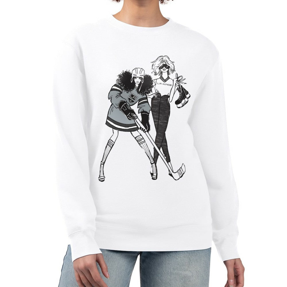 Los Angeles Kings G-III 4Her by Carl Banks Women's Hockey Girls Team Graphic Fleece Pullover Sweatshirt