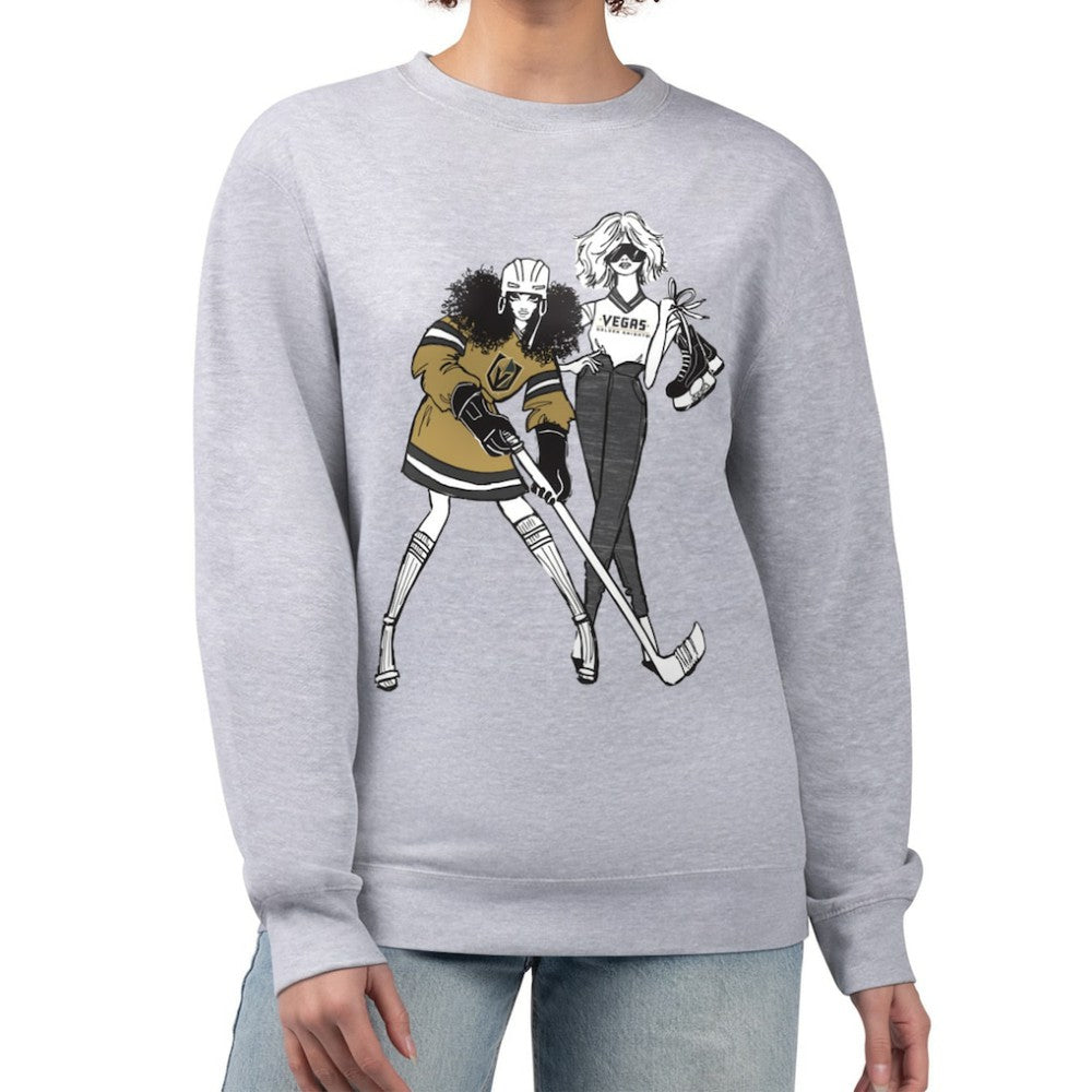 Vegas Golden Knights G-III 4Her by Carl Banks Women's Hockey Girls Team Graphic Fleece Pullover Sweatshirt
