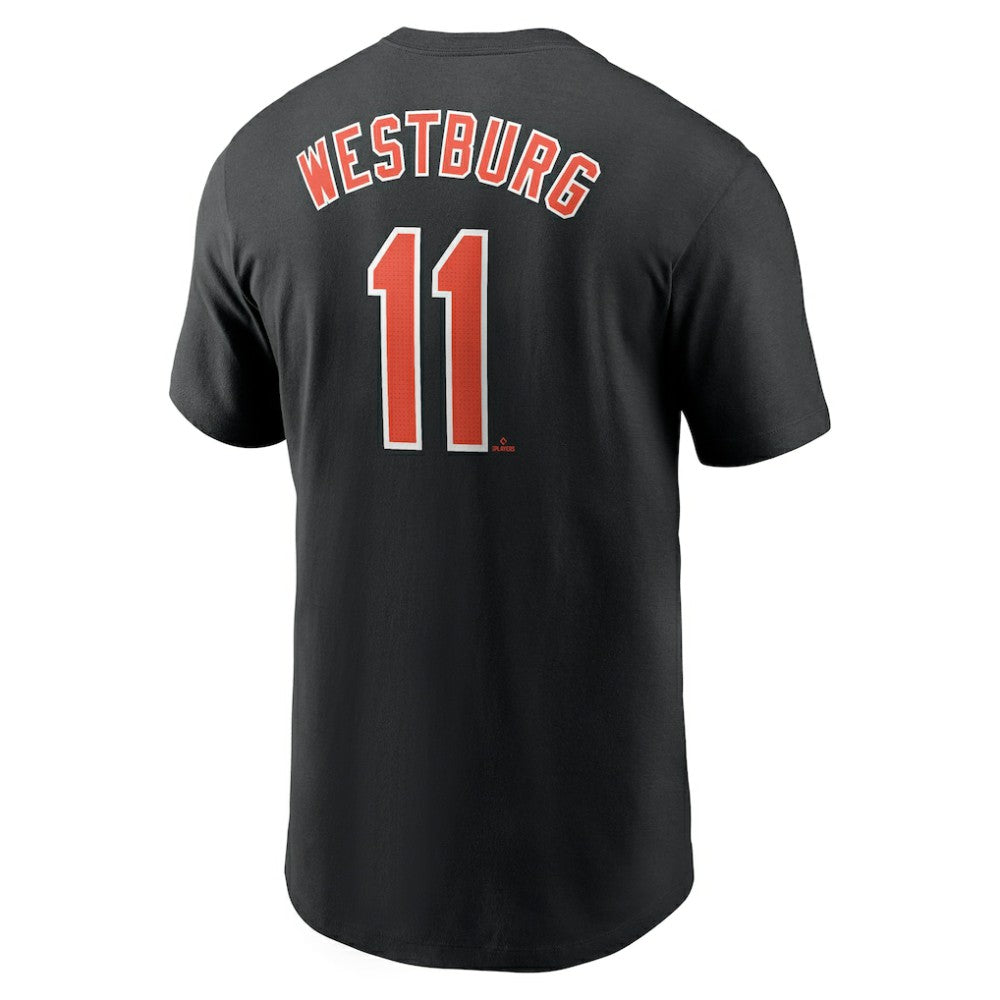 Jordan Westburg Baltimore Orioles Fuse Name & Number T-Shirt - Black | Nike
