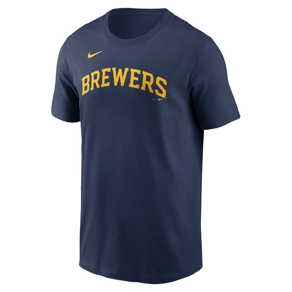 Jackson Chourio Milwaukee Brewers Fuse Name & Number T-Shirt - Navy | Nike