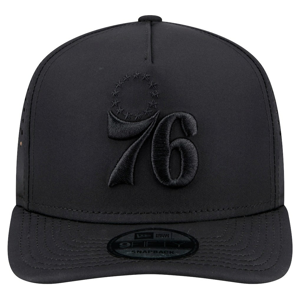 Philadelphia 76ers Vented 9FIFTY A-Frame Snapback Hat - Black | New Era shop